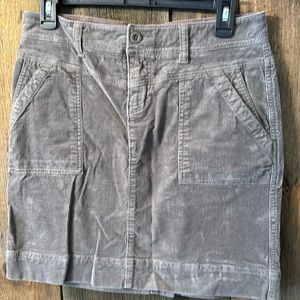 North Face brown corduroy skirt